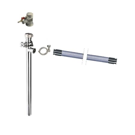 Flux Pumps Drum Pump Tube, Stainless Steel, 47in Long, Air Operated Motor, Hose. For High Viscosity Products. 24-ZORO0321